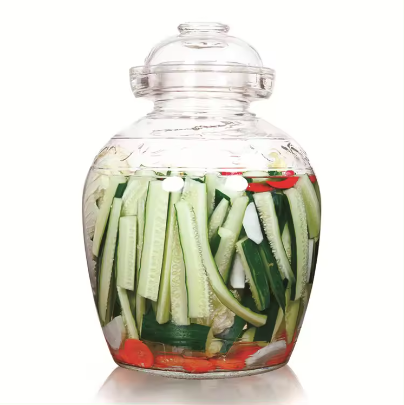 Bayou Trading USA Glass Fermentation Jar with Airlock and Stopper for Kimchi, Home Brewing, Kombucha Making, Pickling, and Fermenting…