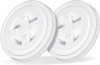 Bucket Lids, Gamma Style, White, 2/4/6/12 Pack, BPA-Free, Food-Grade