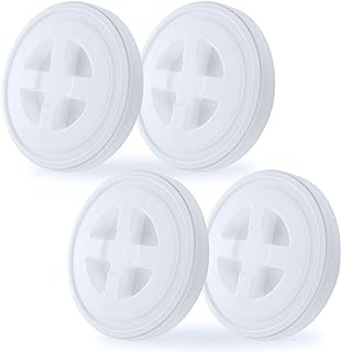 Bucket Lids, Gamma Style, White, 2/4/6/12 Pack, BPA-Free, Food-Grade